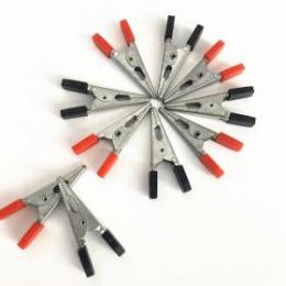 一元店鱷魚電瓶夾  帶塑料套鱷魚夾  鍍鋅電瓶夾 1元店地攤貨源